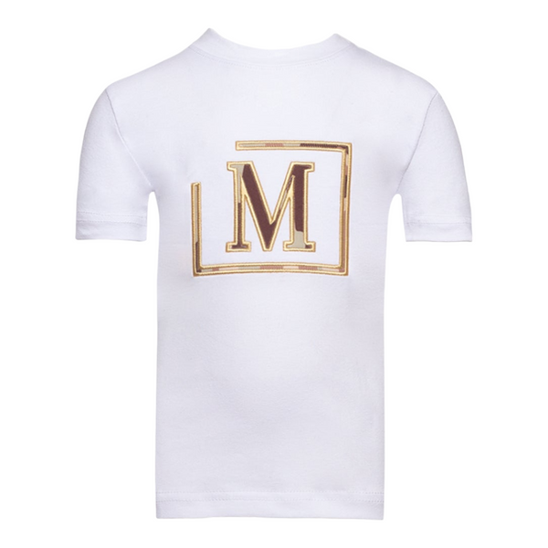 MDB Brand Kids Classic "M" Camouflage Embroidered Logo T-Shirt