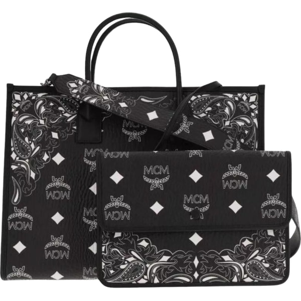 MCM Large Bandana Print Munchen Tote Bag