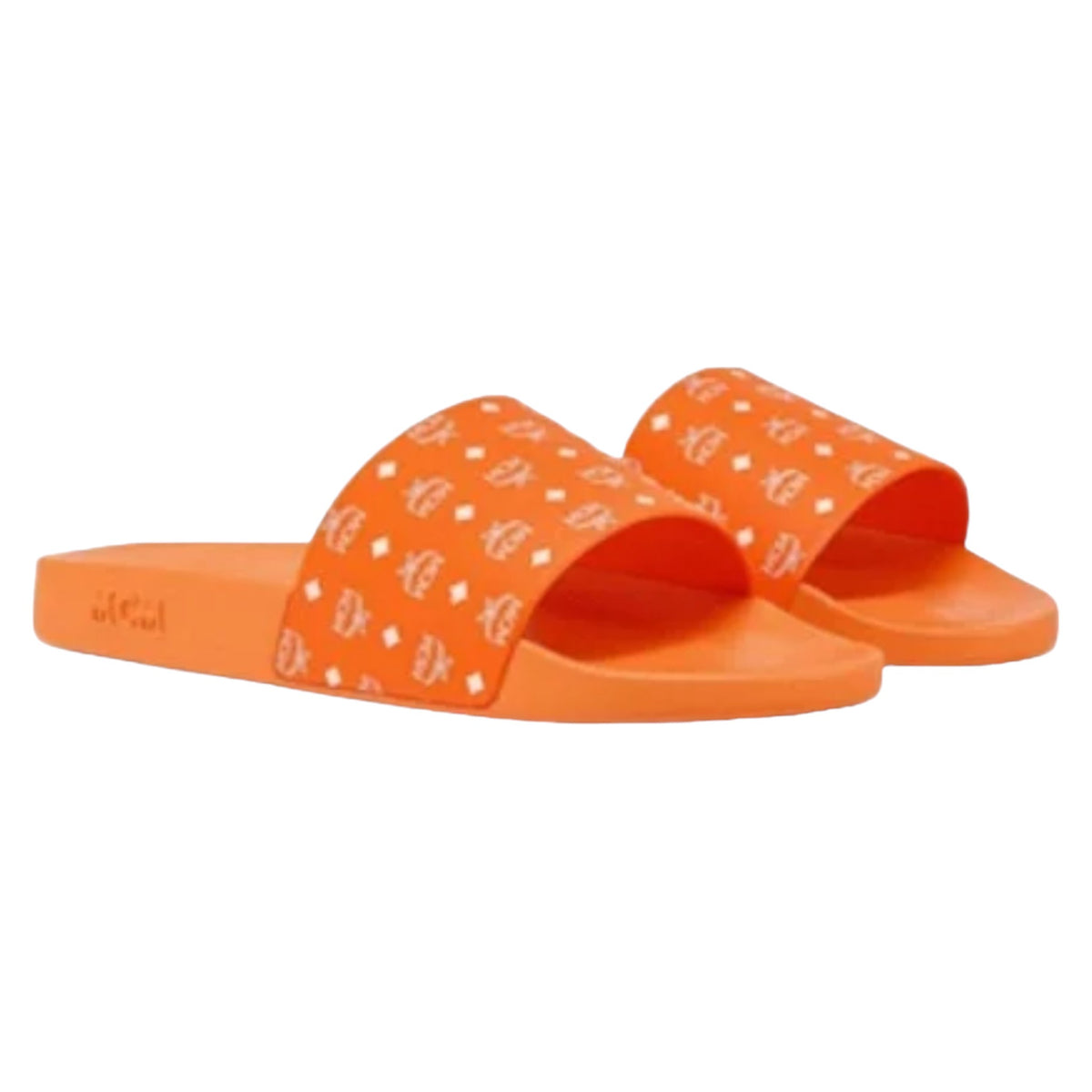 MCM Men's Monogram Print Rubber Slides