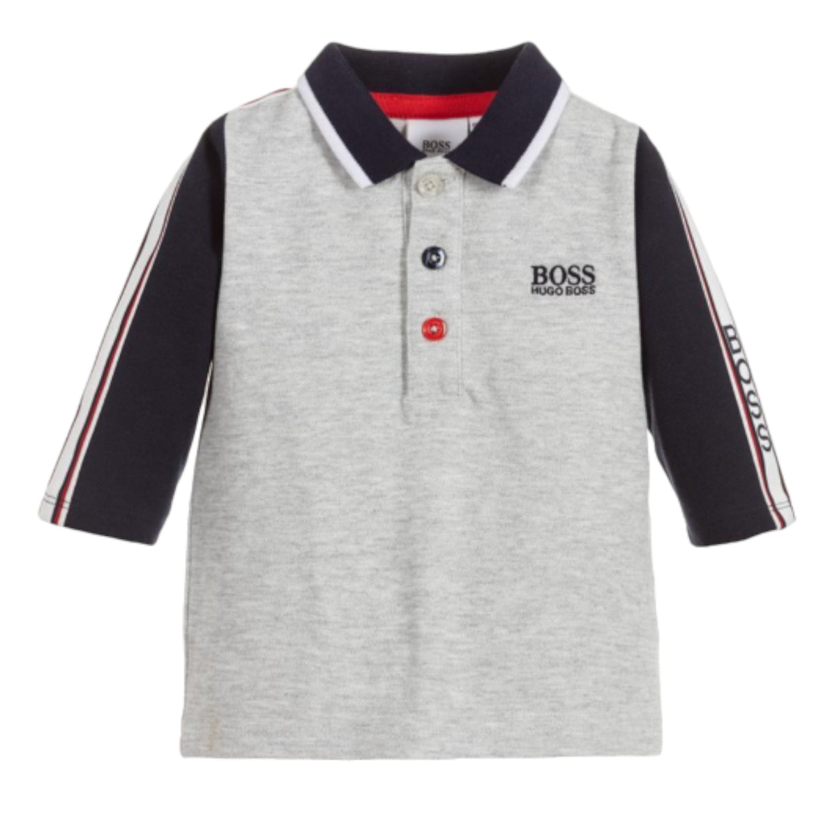 Hugo Boss Kids Toddler's Tape Logo Long Sleeve Polo Shirt