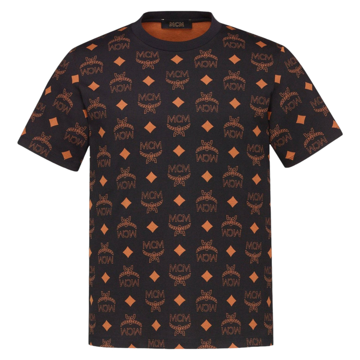 MCM Men's Maxi Monogram Print T-Shirt in Organic Cotton