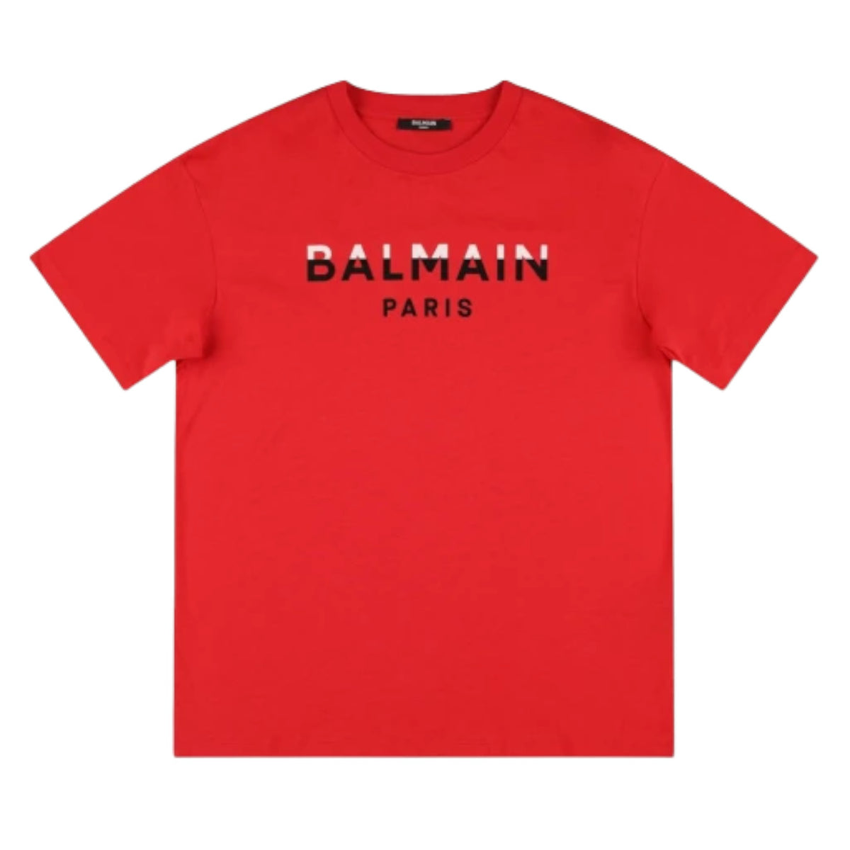 Balmain Kids Dual Color Flocked Logo T-Shirt