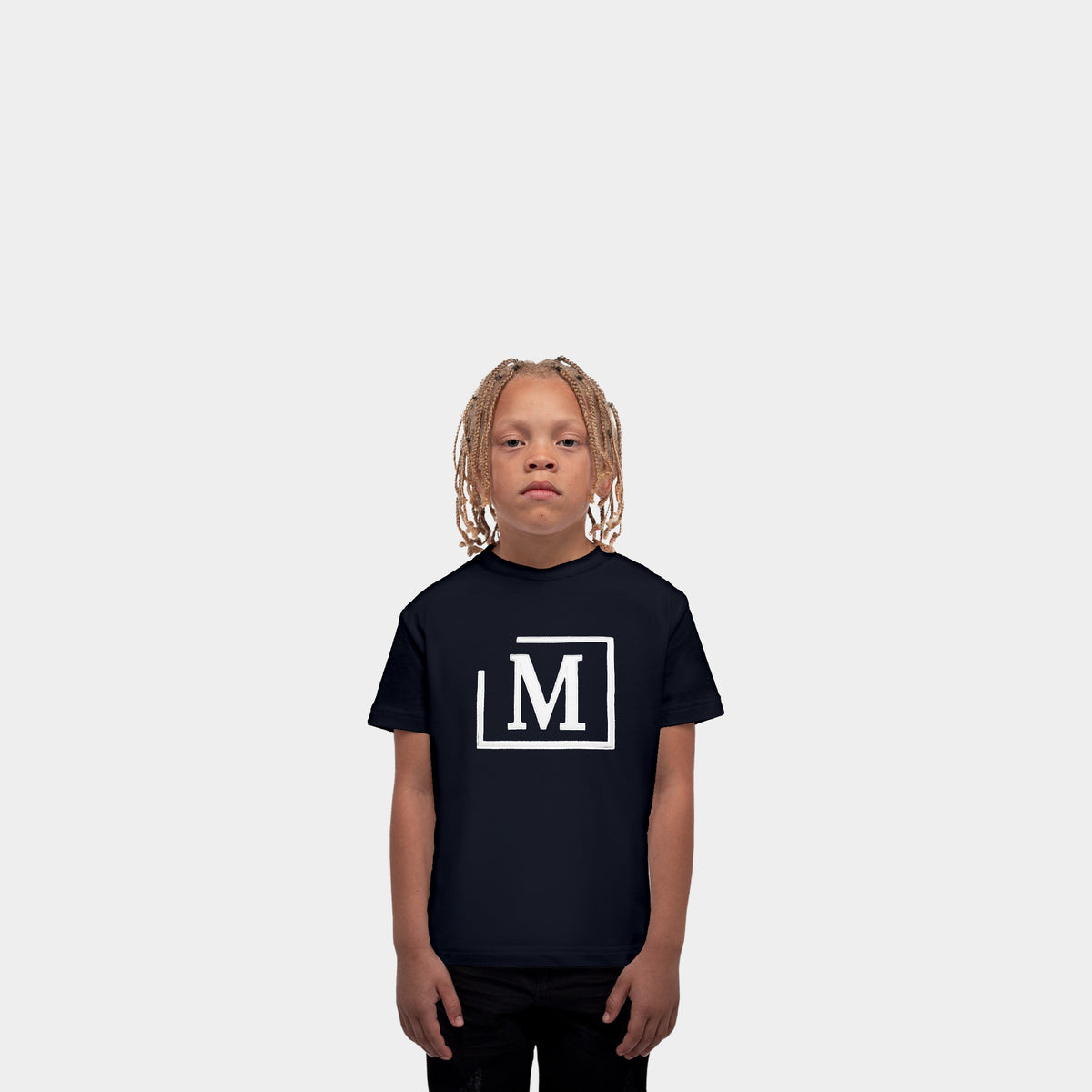 MDB Brand Kids Classic M Embroidered Logo T-Shirt