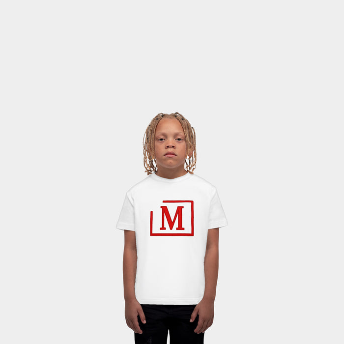 MDB Brand Kids Classic "M" Embroidered Logo T-Shirt