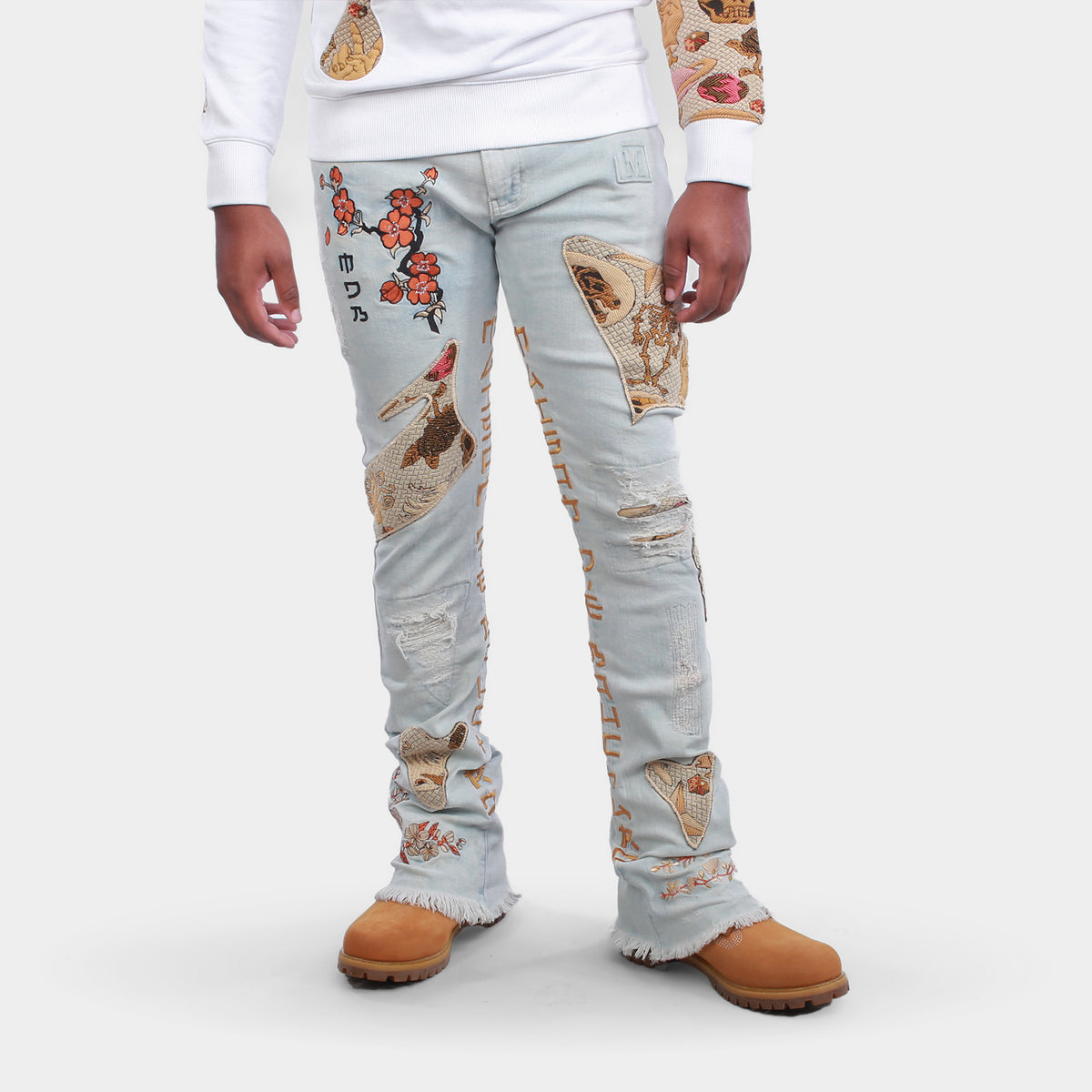 MDB Couture Men's Gallery Threads Stacked Jeans