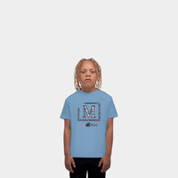 MDB Brand Kids Classic "M" Swirl Embroidered Logo T-Shirt