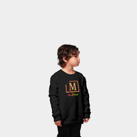 MDB Brand Kids "M" Swirl Embroidered Logo Crewneck Sweatshirt