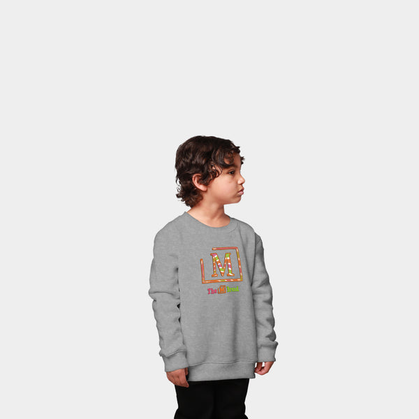 MDB Brand Kids "M" Swirl Embroidered Logo Crewneck Sweatshirt