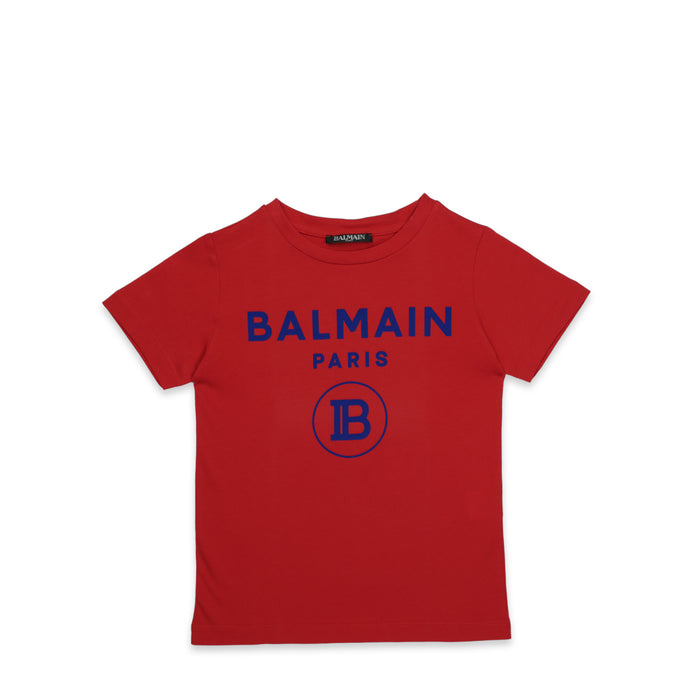 Balmain Kids Flocked Logo T-Shirt