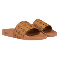 MCM Men's Monogram Print Rubber Slides