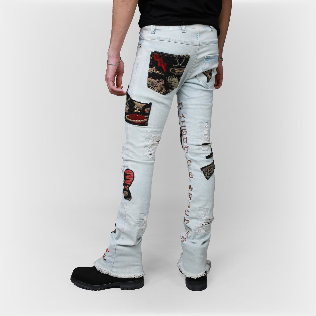 MDB Couture Men's Gallery Threads Stacked Jeans