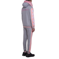 MDB Couture Men's M-Star Fur Hooded Fleece Sweatsuit - Grey