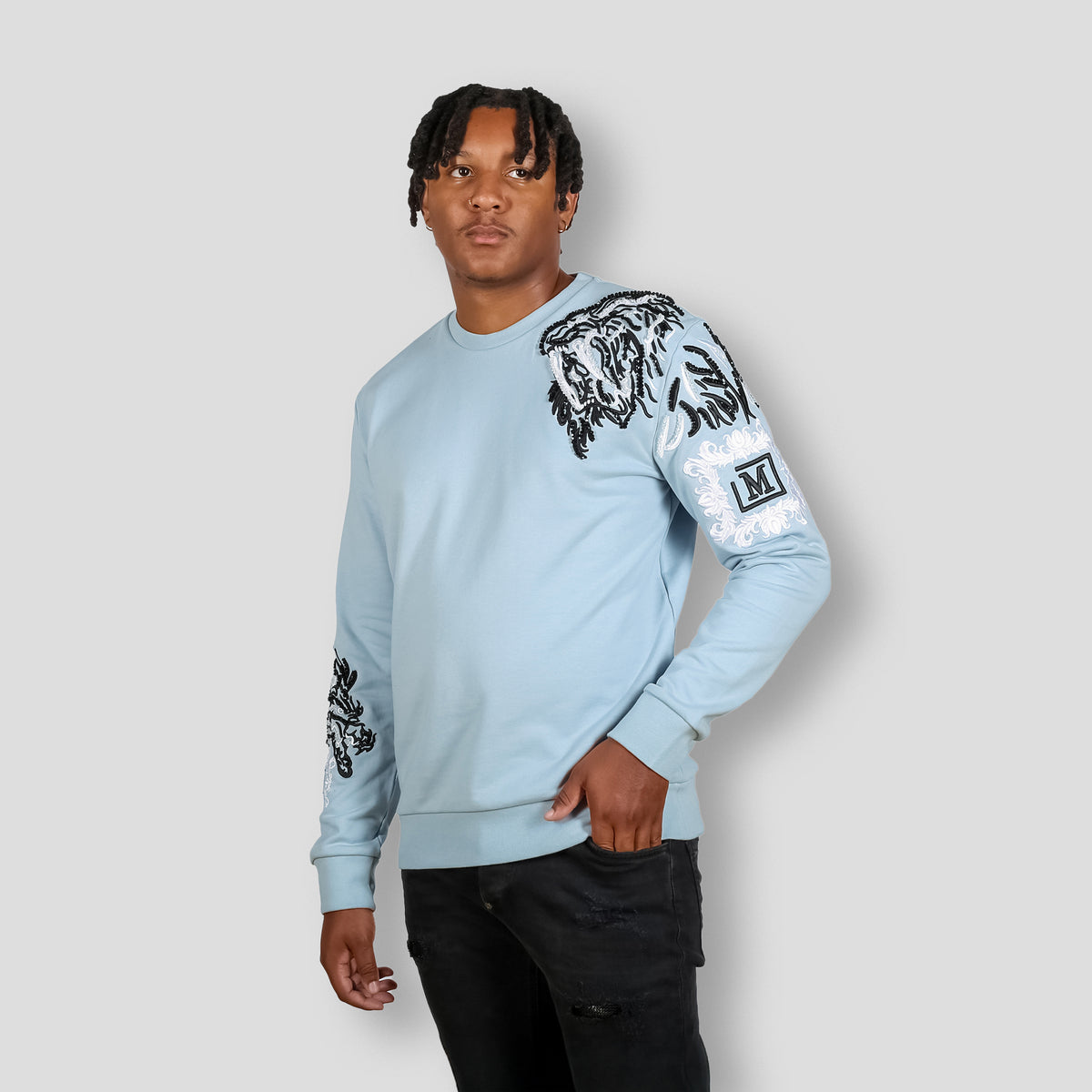 MDB Couture Men's Sauvage Crewneck Sweatshirt