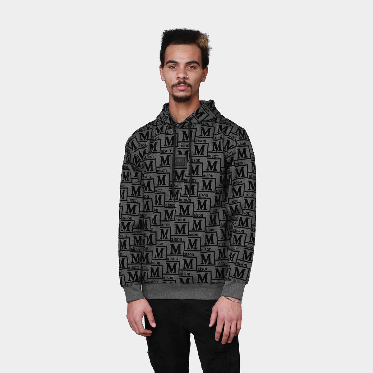 MDB Couture Men's Woven Monogram Hoodie