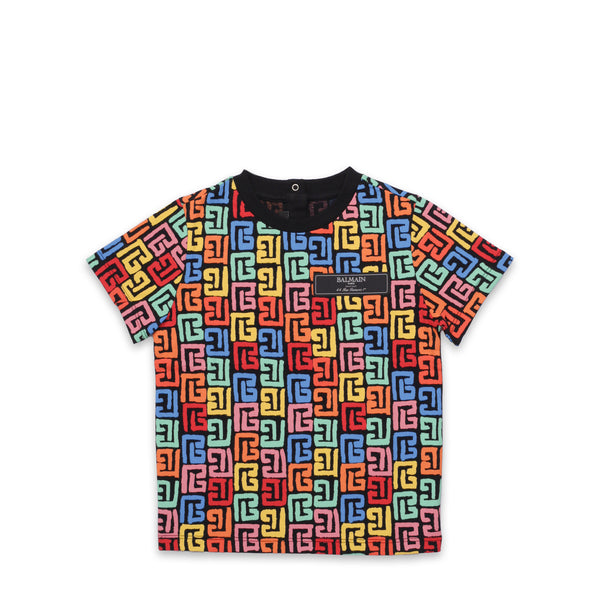 Balmain Kids Toddler's Multicolor Monogram Logo T-Shirt