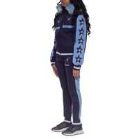 MDB Couture Women's M-Star Fur Hooded Fleece Sweatsuit - Blue