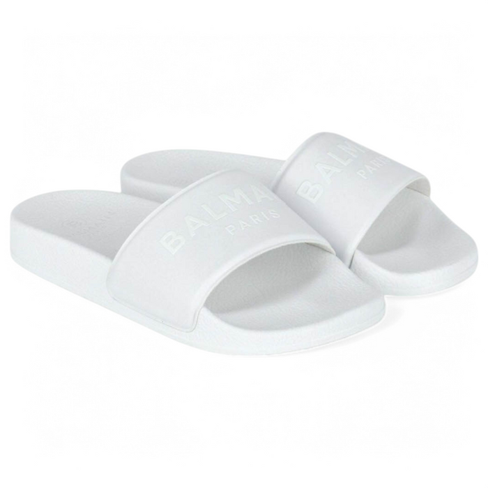 Balmain Kids Rubber Logo Pool Slides