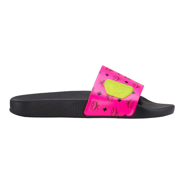 MCM Women's Slides in Neon Visetos