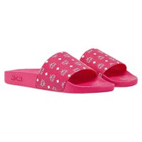 MCM Women's Monogram Print Rubber Slides