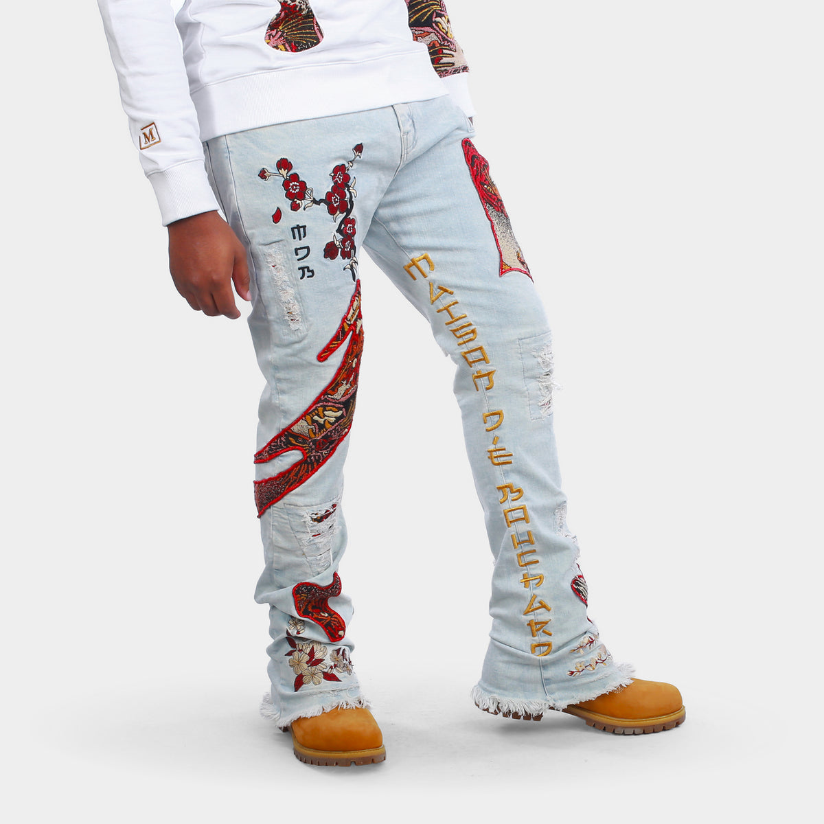 MDB Couture Men's Gallery Threads Stacked Jeans