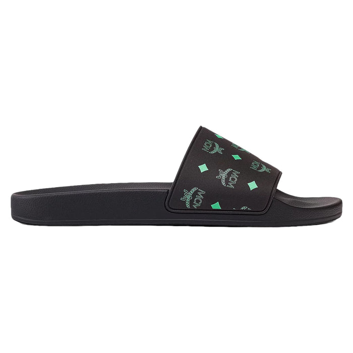 MCM Men's Color Splash Monogram Print Rubber Slides