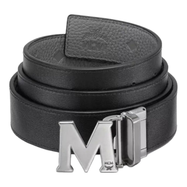 MCM Claus M Reversible Belt 1.75" in Embossed Monogram Leather