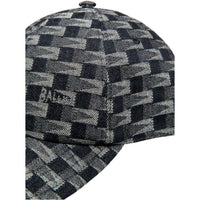 Bally Men's Printed Denim Baseball Cap