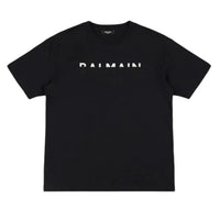 Balmain Kids Dual Color Flocked Logo T-Shirt