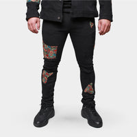 MDB Brand Men's Tapestry Skinny Jeans