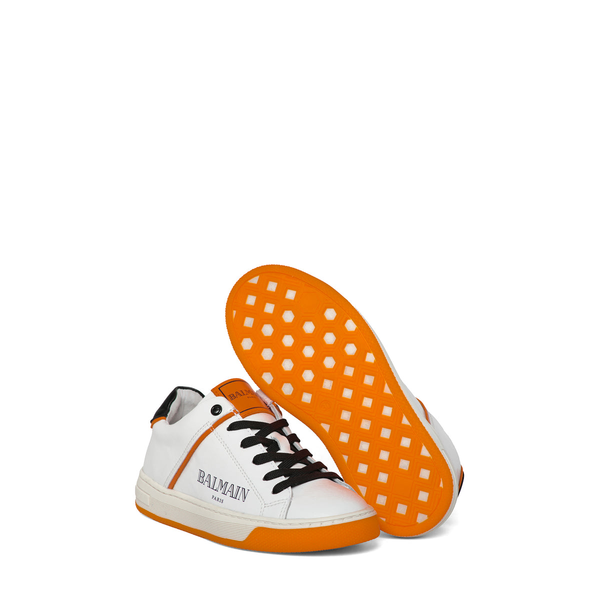 Balmain Kids Contrast Sole Logo Sneakers