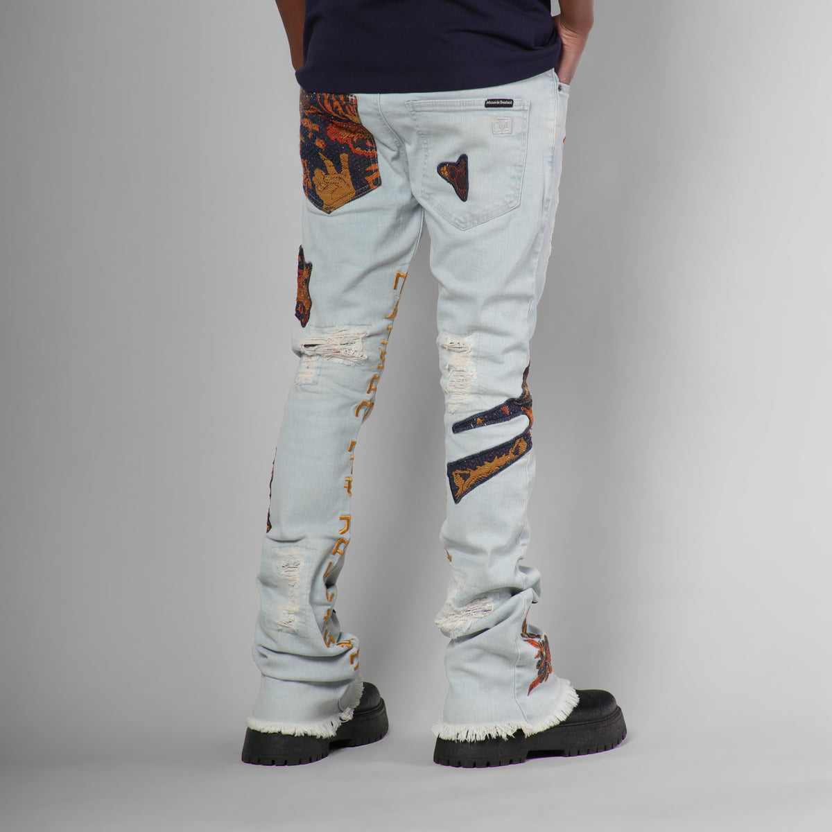 MDB Couture Men's Gallery Threads Stacked Jeans