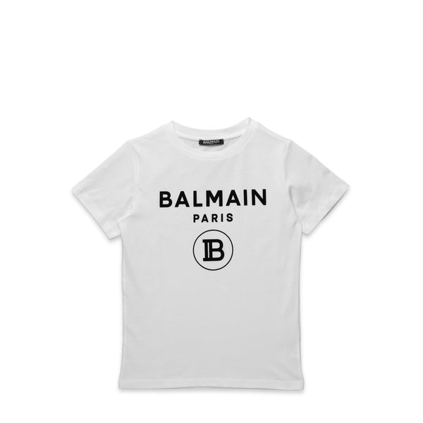 Balmain Kids Flocked Logo T-Shirt