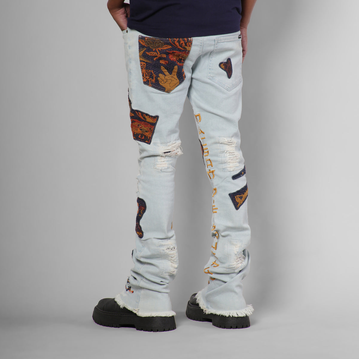 MDB Couture Men's Gallery Threads Stacked Jeans