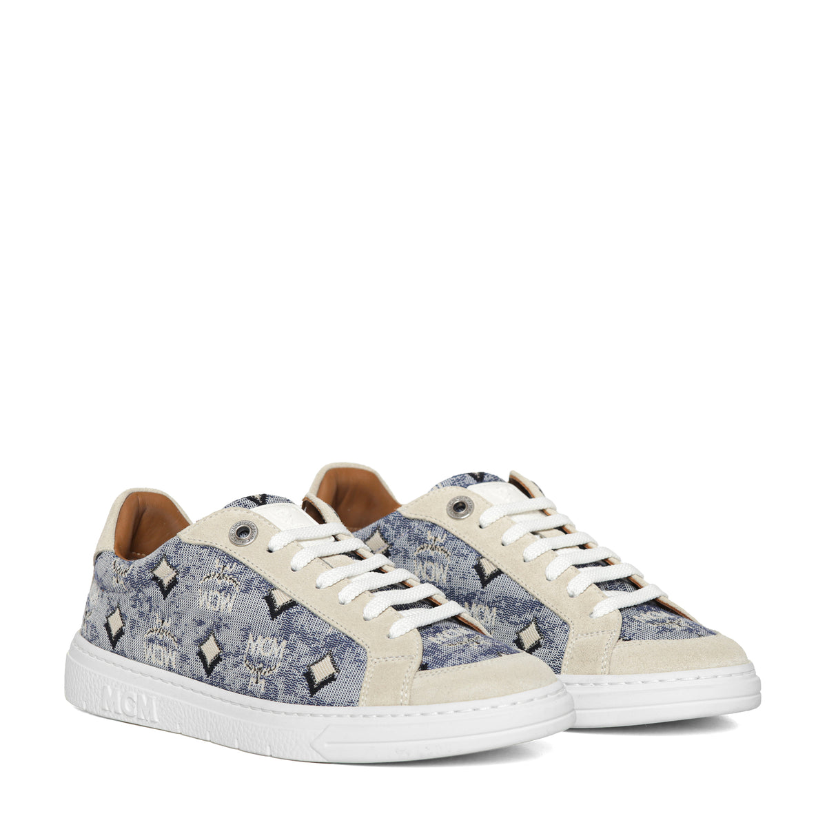 MCM Men's Terrain Lo Sneakers in Vintage Jacquard Monogram