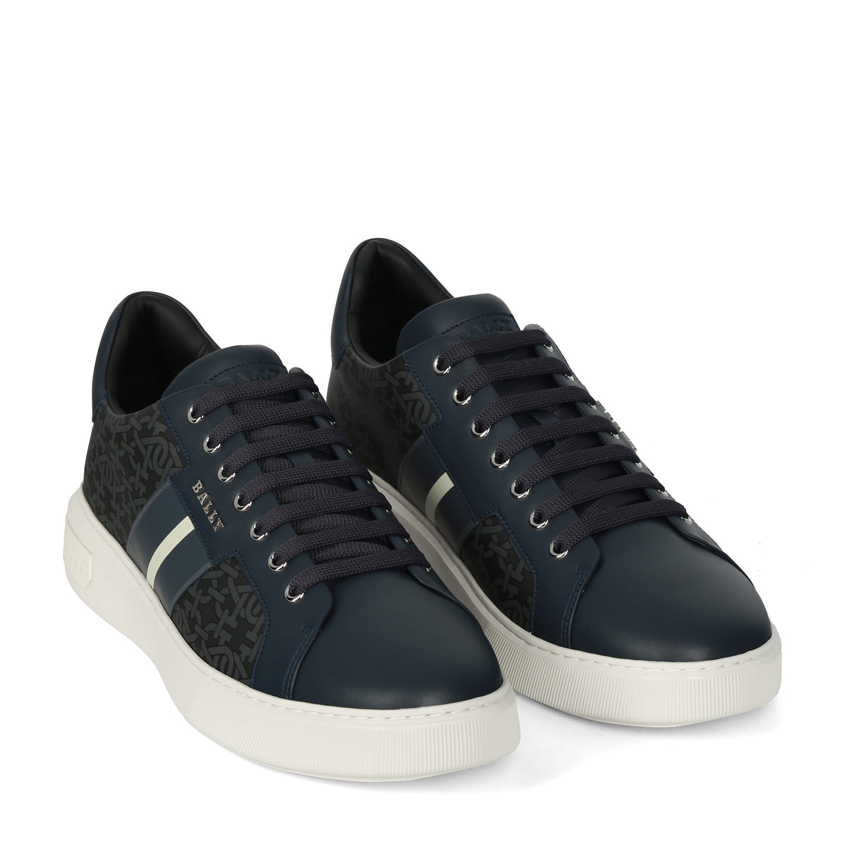 Bally Men's Myron Mix Cotton & Leather Sneakers