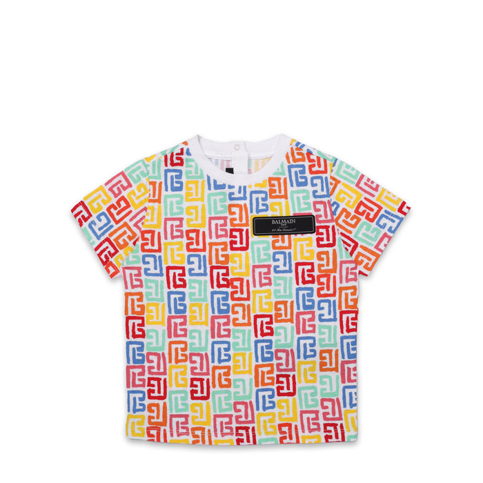 Balmain Kids Toddler's Multicolor Monogram Logo T-Shirt