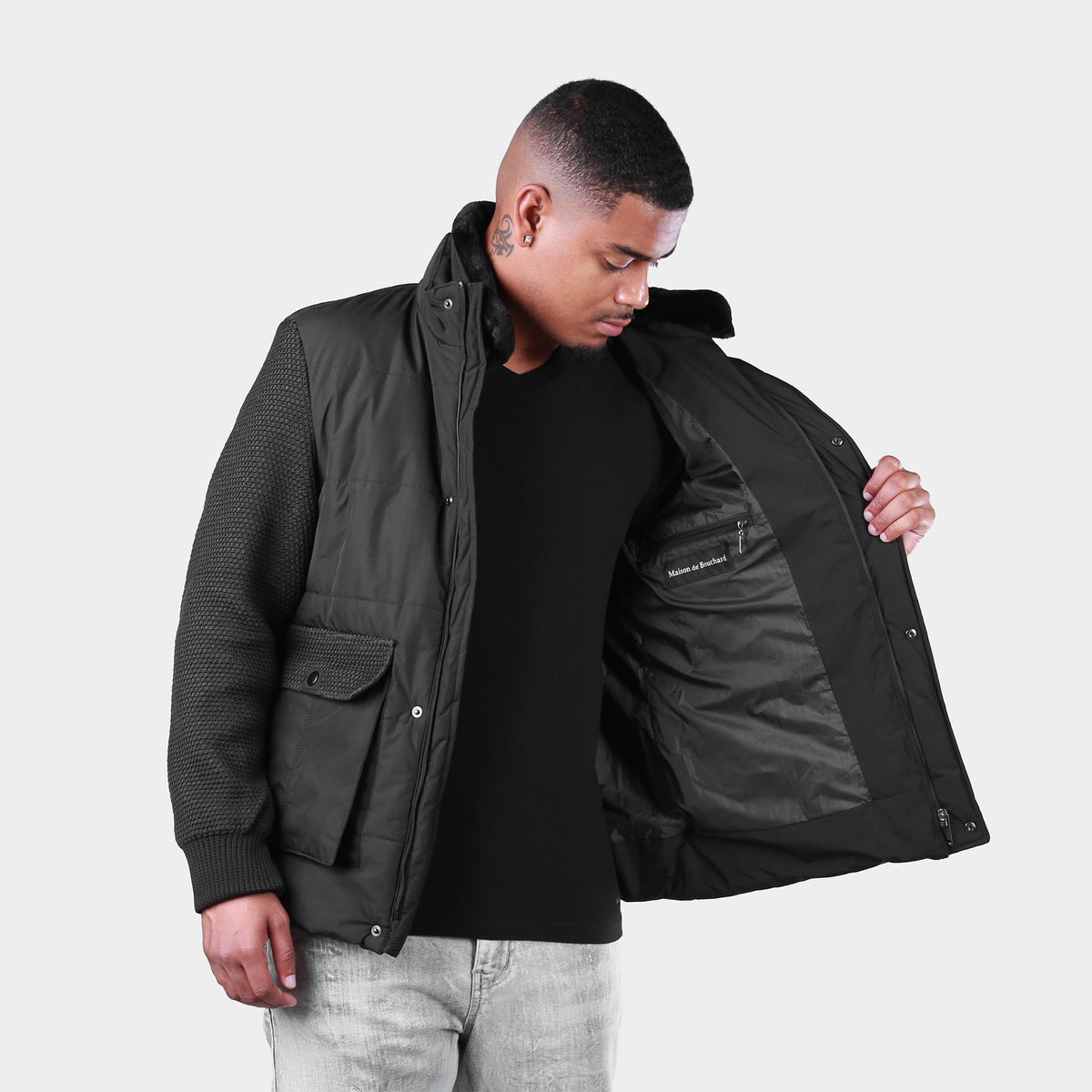 MDB Couture Men's Expedition Jacket - Black