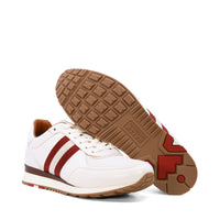 Bally Aston White Leather Mesh Web Sneakers