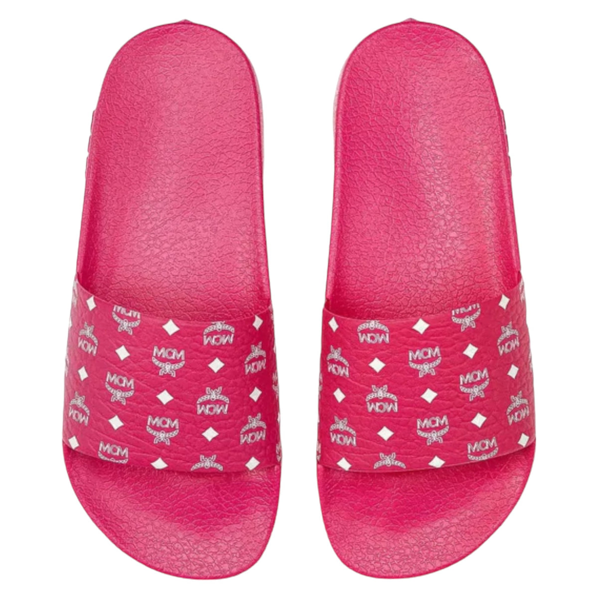 MCM Women's Monogram Print Rubber Slides