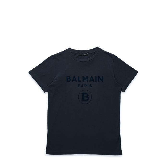 Balmain Kids Flocked Logo T-Shirt