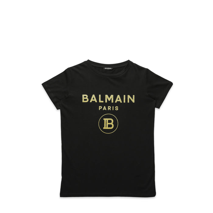 Balmain Kids Glitter Logo T-Shirt