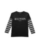 Balmain Kid's Long Sleeve Institutional T-Shirt