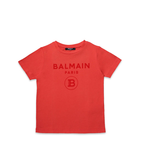 Balmain Kids Flocked Logo T-Shirt