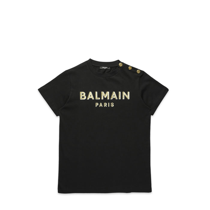 Balmain Kids Metallic 3D Logo T-Shirt