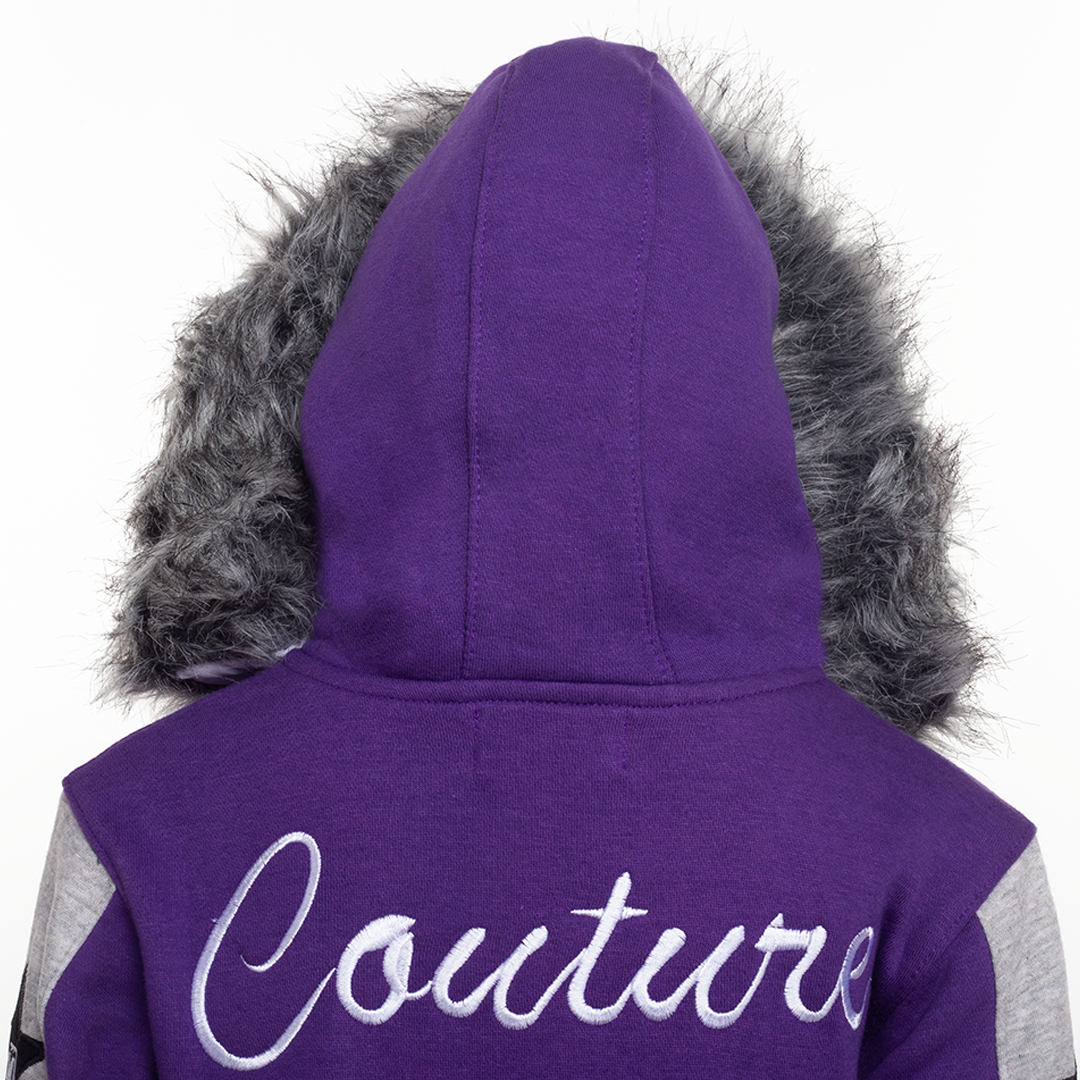 MDB Couture Kid's M-Star Fur Hooded Fleece Sweatsuit - Vivid Color