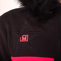 MDB Couture Men's M-Star Fur Hooded Fleece Sweatsuit - Black & Neon