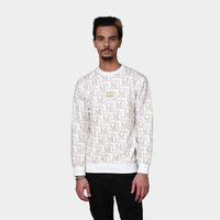 MDB Couture Men's French Terry Monogram Crewneck Sweatshirt