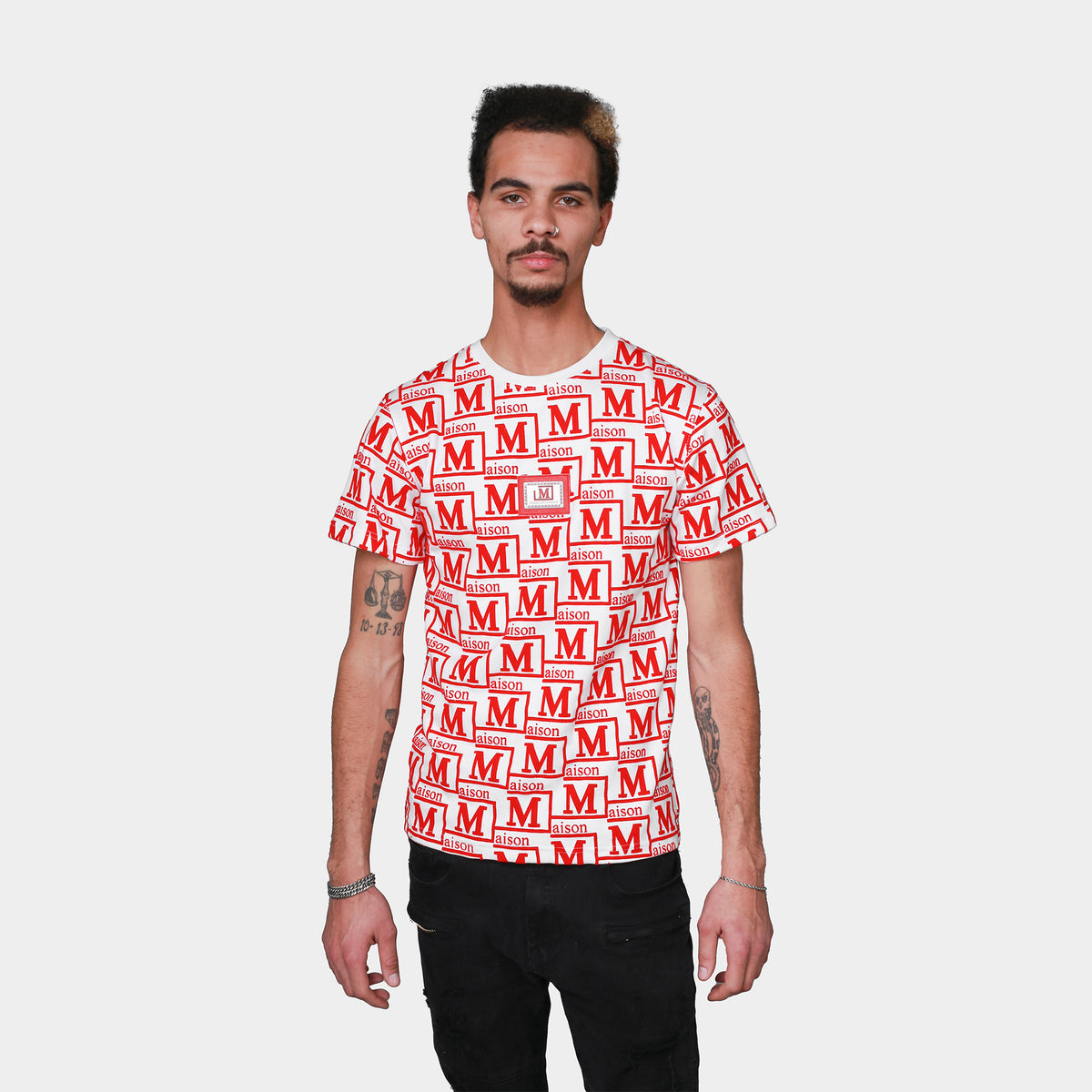 MDB Couture Men's Woven Monogram T-Shirt