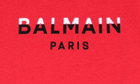 Balmain Kids Dual Color Flocked Logo T-Shirt