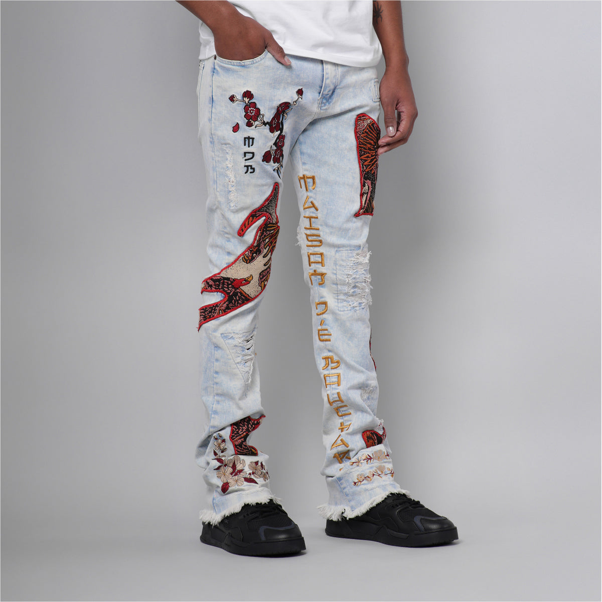 MDB Couture Men's Gallery Threads Stacked Jeans